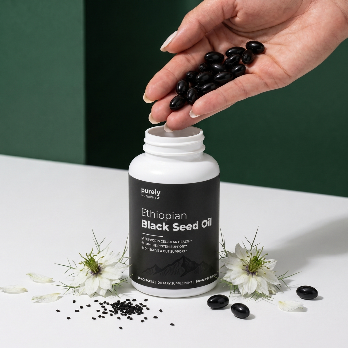 Purely Nutrient Ethiopian Black Seed Oil