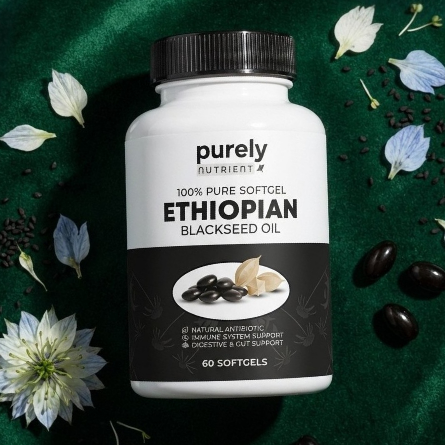Purely Nutrient Ethiopian Black Seed Oil